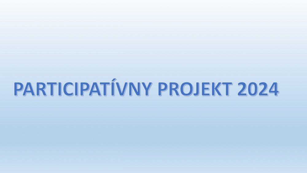 Participatívny projekt 2024