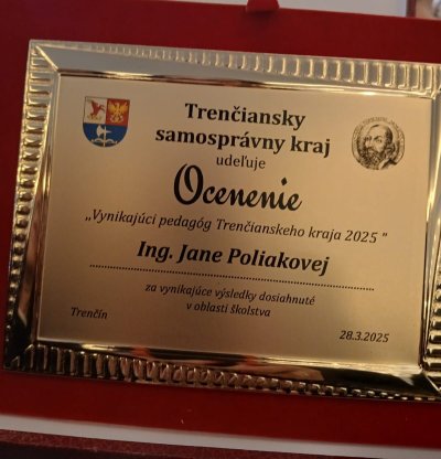 Vynikajúci pedagóg Trenčianskeho kraja